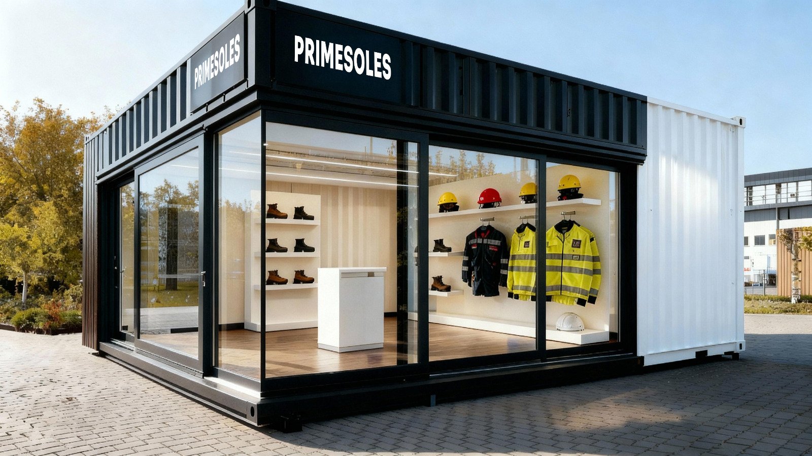 PSA-Pavillon auf Betriebsgelände