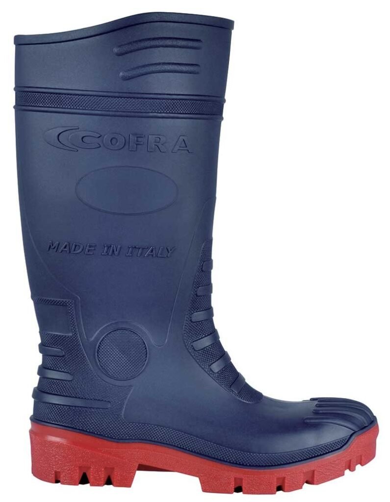 Typhoon Blue/Red S5  PVC/Nitril Sicherheitsstiefel  EN ISO 20345:2011  S5  SRC