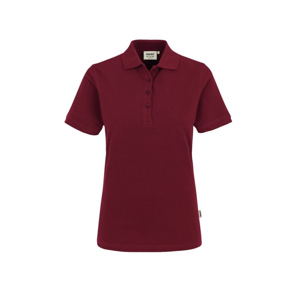 Women-Poloshirt Classic, WEINROT (100% BW/ 200 g/m²)