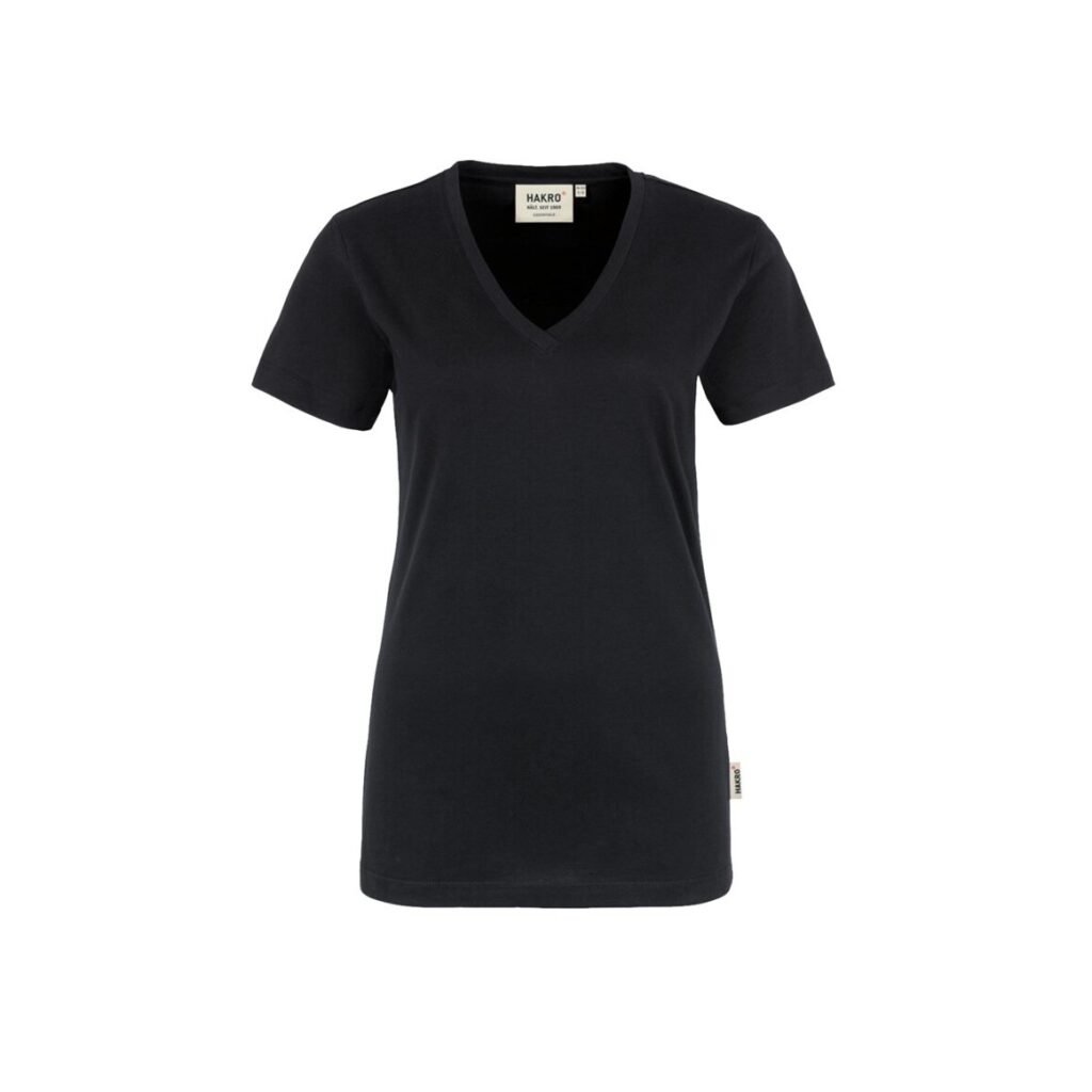 Women-V-Shirt Classic, 100% Baumwolle, 160g/qm, schwarz