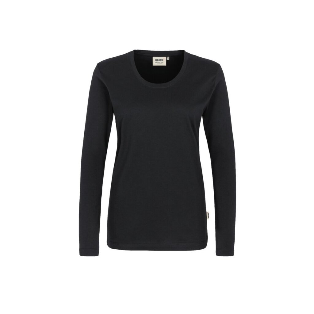 Women-Longsleeve Classic, SCHWARZ (100% BW/ 160 g/m²)