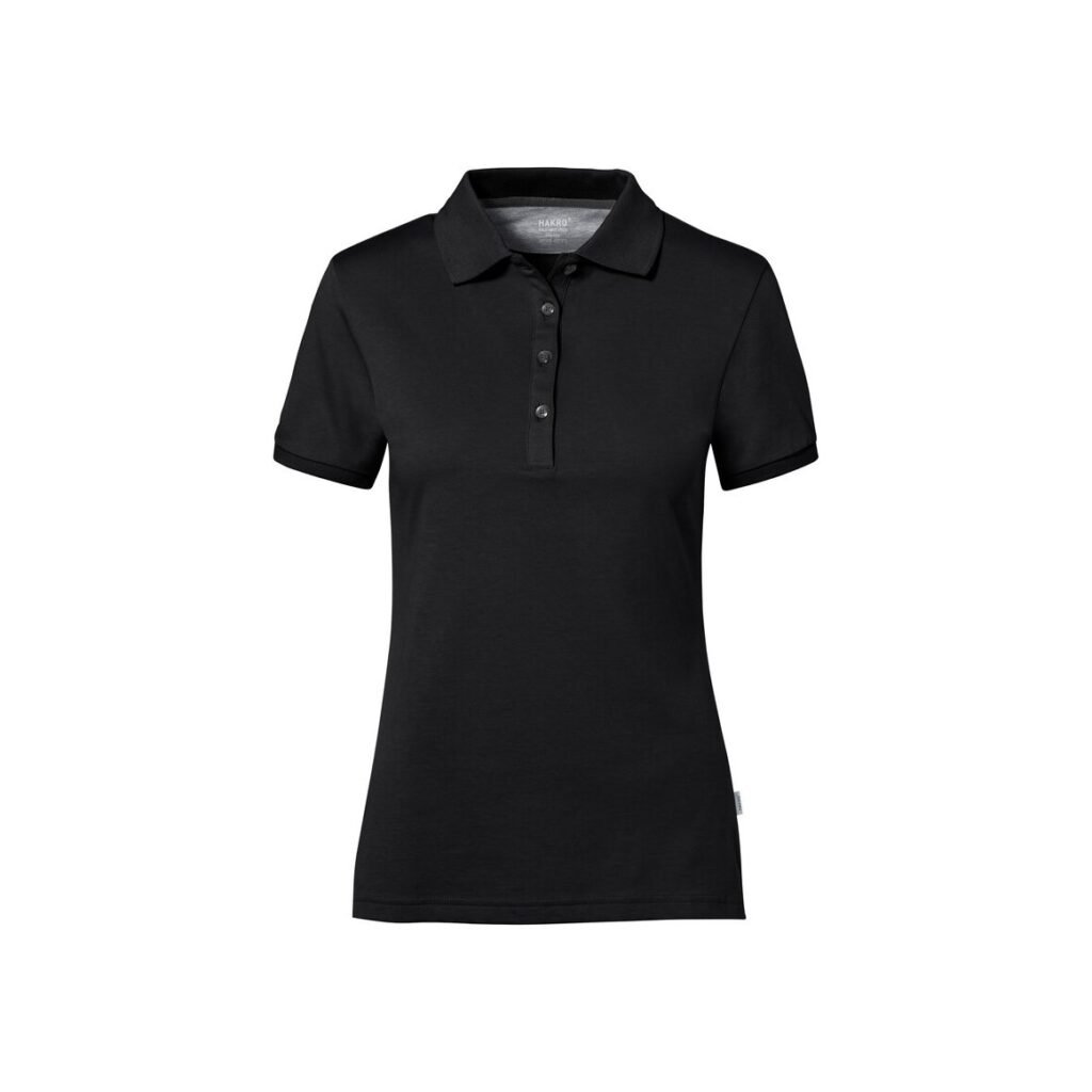 214-05 Women-Poloshirt Cotton-Tec, SCHWARZ (50?% BW/50?% Polyester, 185 g/m²)