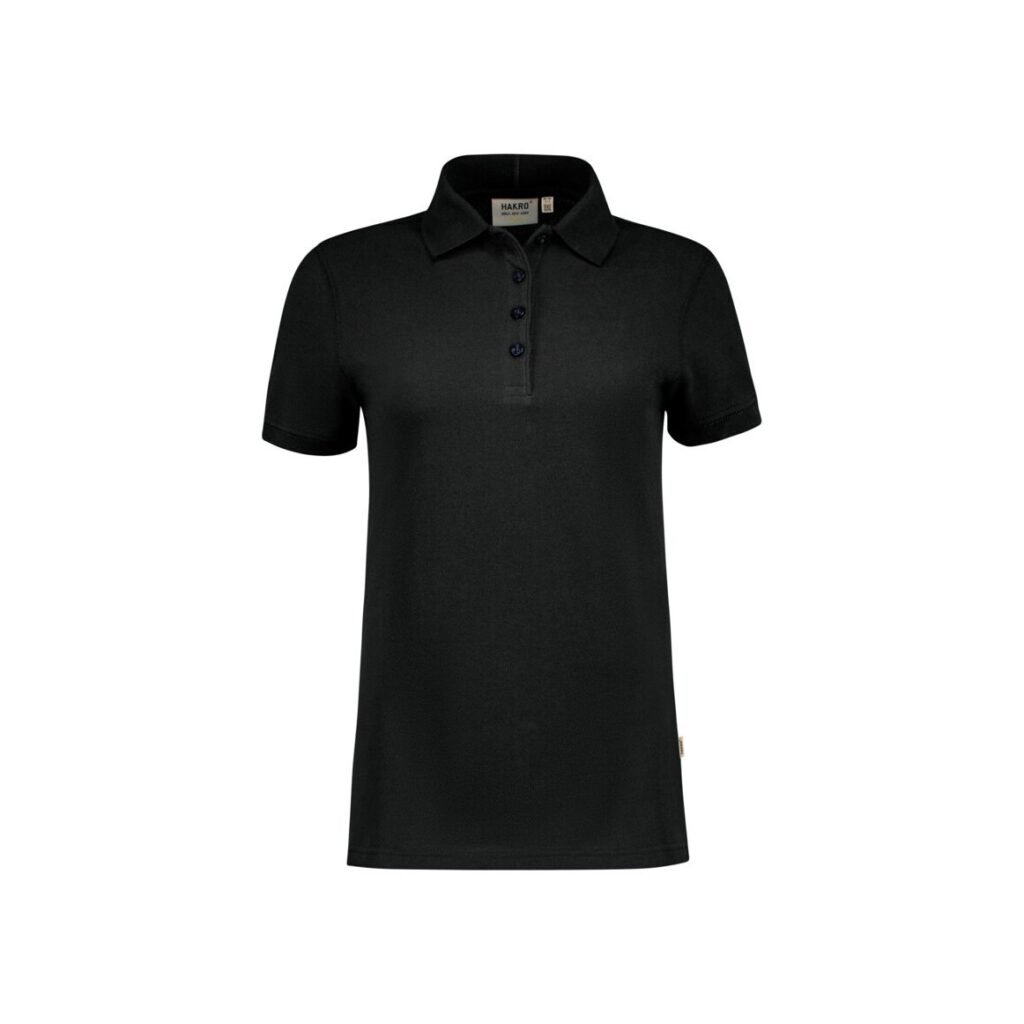HAKRO Damen Poloshirt Bio-Baumwolle GOTS schwarz