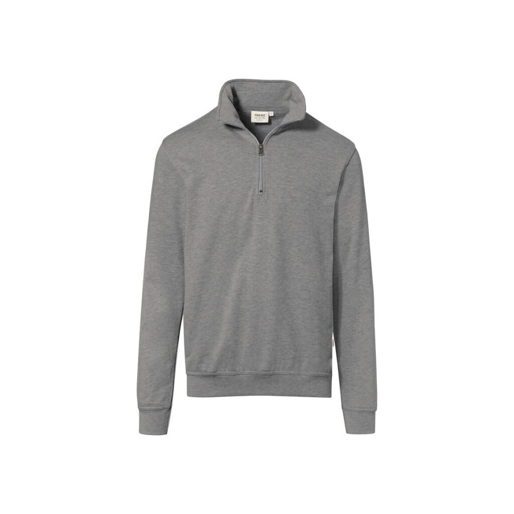 Zip-Sweatshirt Premium, GRAU-MELIERT (60% Polyester/40% BW, 300 g/m²)