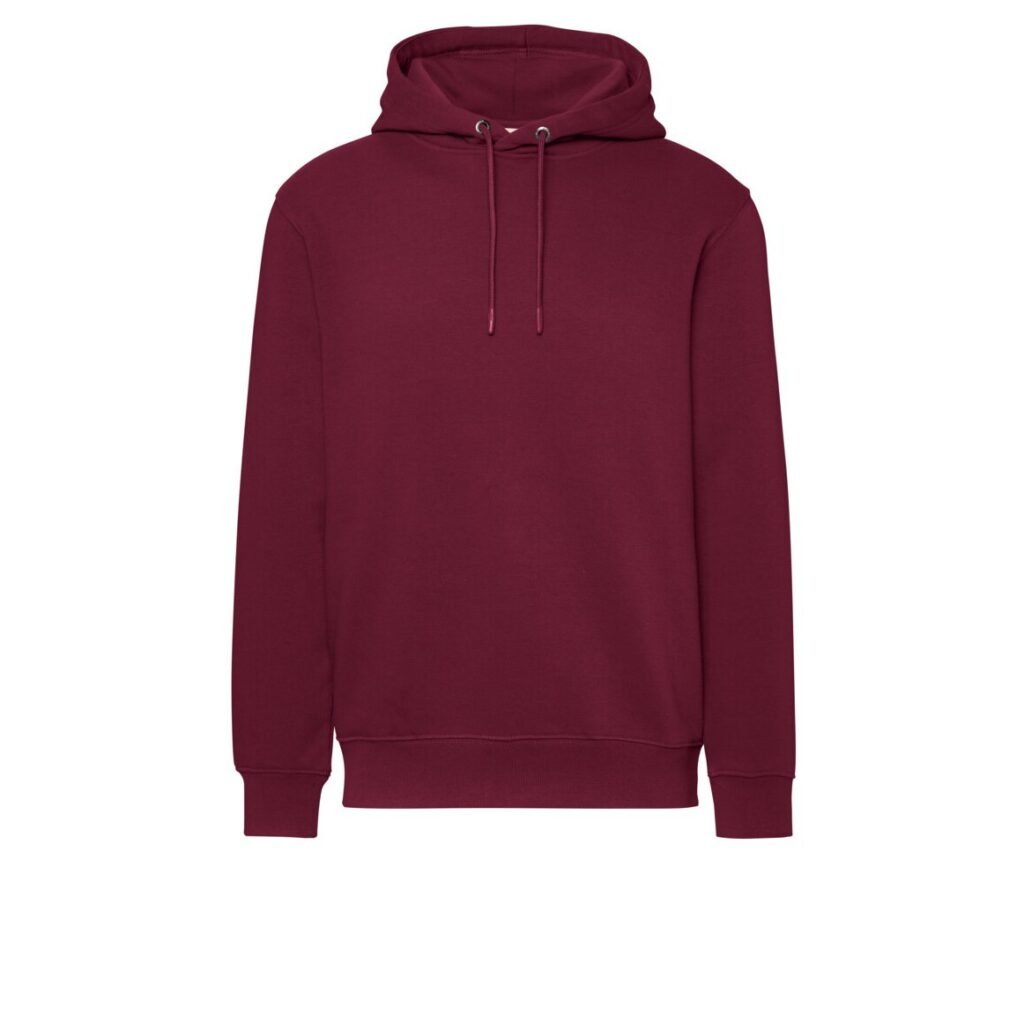 HAKRO Kapuzen-Sweatshirt Bio-Baumwolle GOTS weinrot
