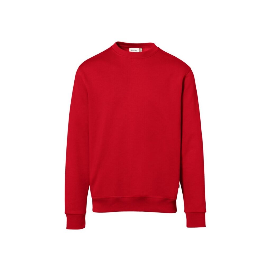 HAKRO Sweatshirt Bio-Baumwolle GOTS rot