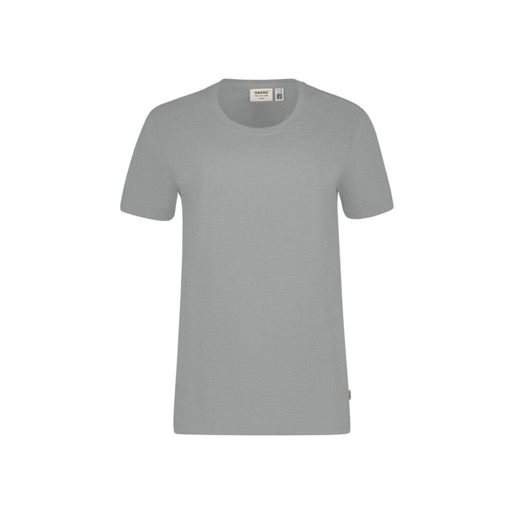 HAKRO T-Shirt Bio-Baumwolle GOTS grau meliert