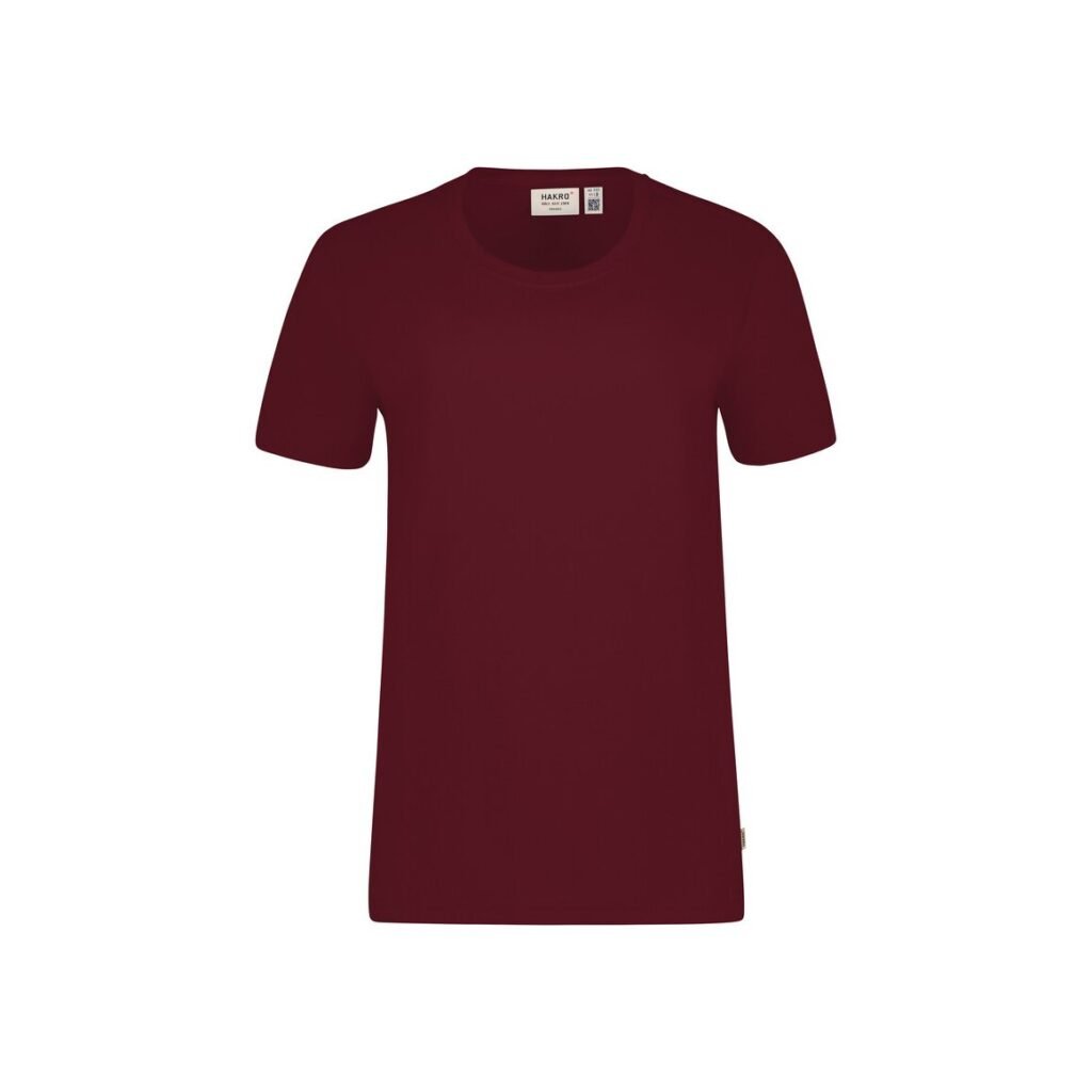 HAKRO T-Shirt Bio-Baumwolle GOTS weinrot