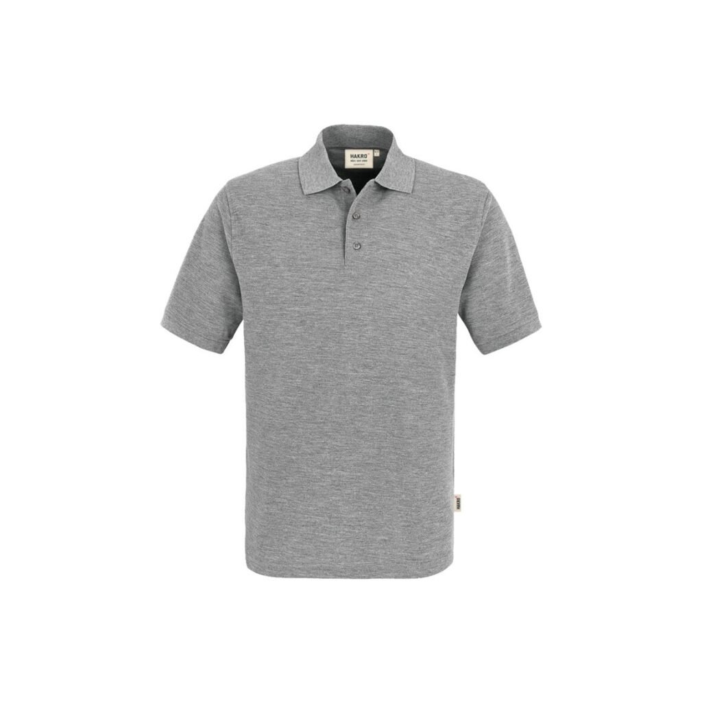 top-polo, grau-meliert, 60% Polyester/ 40% Baumwolle, 200 g/m²