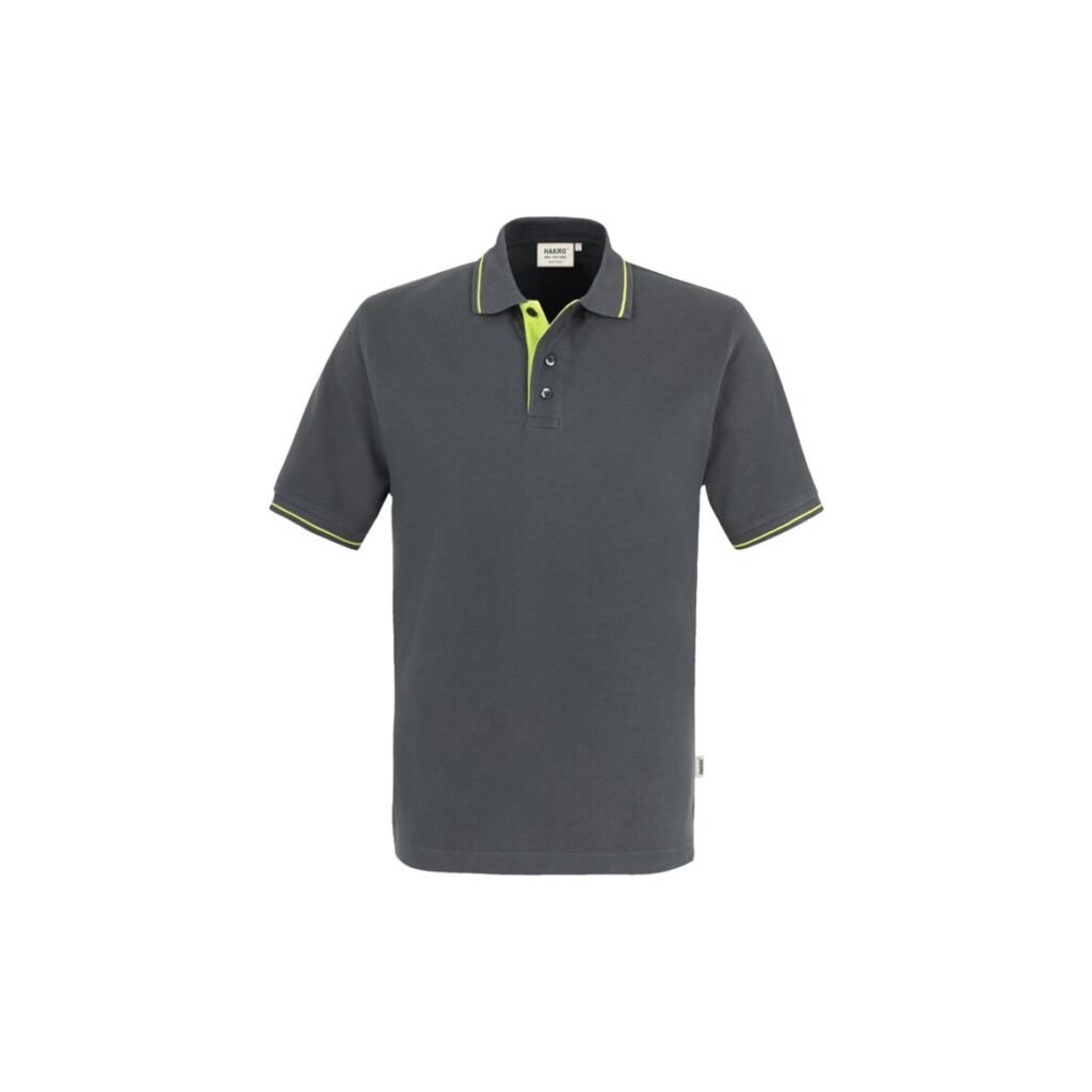 "polo ""casual"", 100% BW, anthrazit/kiwi"