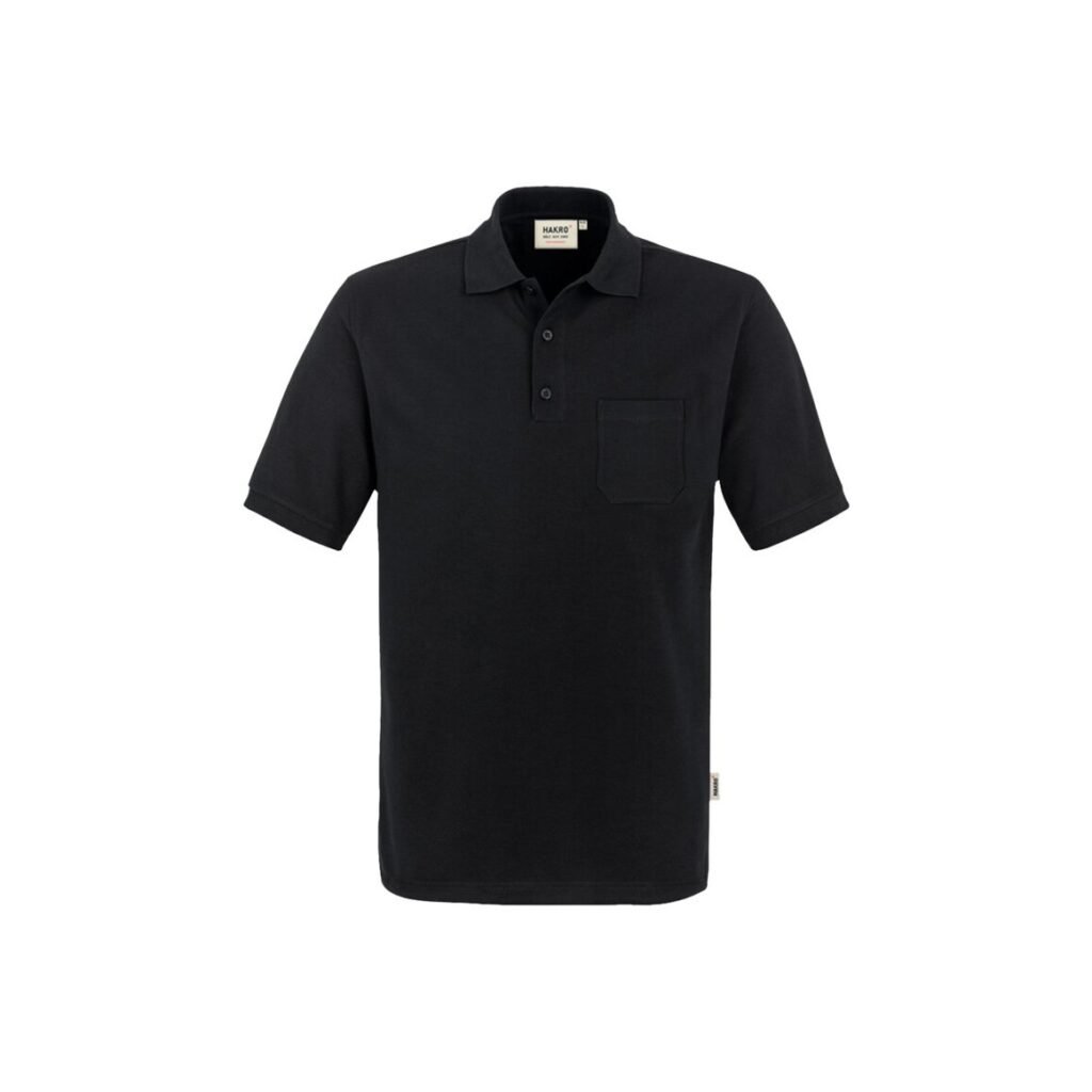 pocket-poloshirt performance, 200g/qm, 50% Pol./50% BW, schwarz